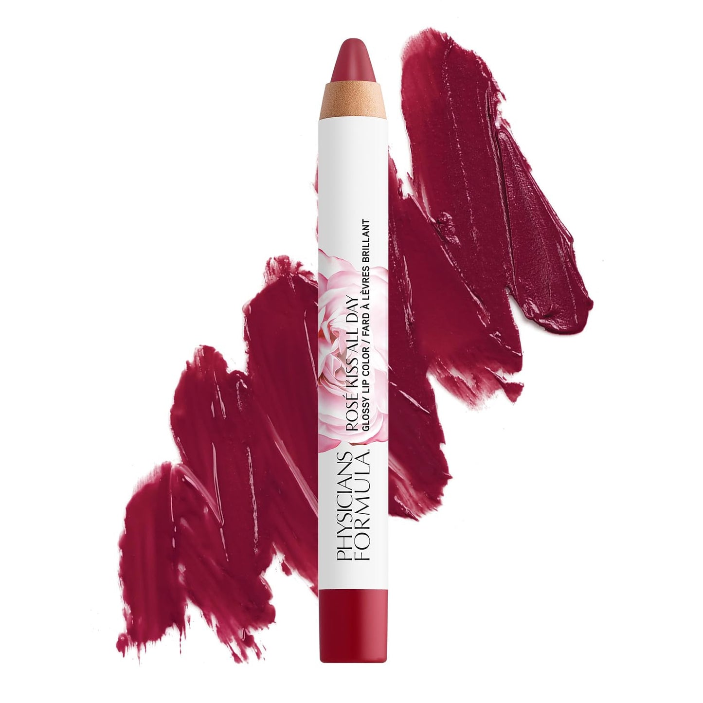 Physicians Formula Rosé Kiss All Day Glossy Lipstick Lip Color Makeup, Red Xoxo | Dermatologist Tested, Clinicially Tested Beauty & Personal Care Physicians Formula