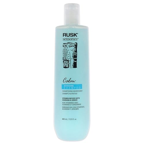 RUSK Sensories Calm Guarana and Ginger Nourishing Shampoo, 13.5 oz. A Nourishing Shampoo Formulated With Guarana and Ginger Extract To Add Shine Beauty & Personal Care RUSK