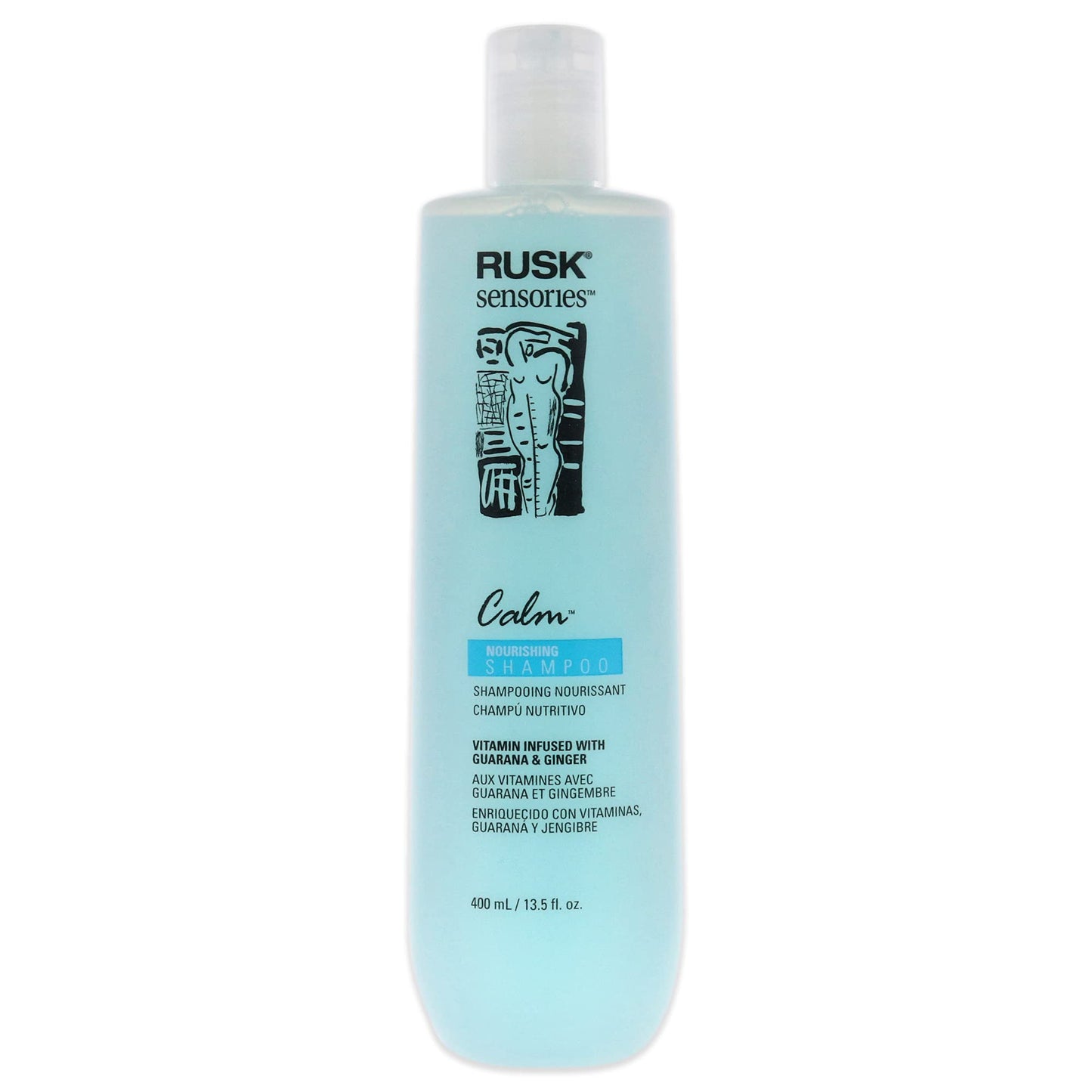 RUSK Sensories Calm Guarana and Ginger Nourishing Shampoo, 13.5 oz. A Nourishing Shampoo Formulated With Guarana and Ginger Extract To Add Shine Beauty & Personal Care RUSK
