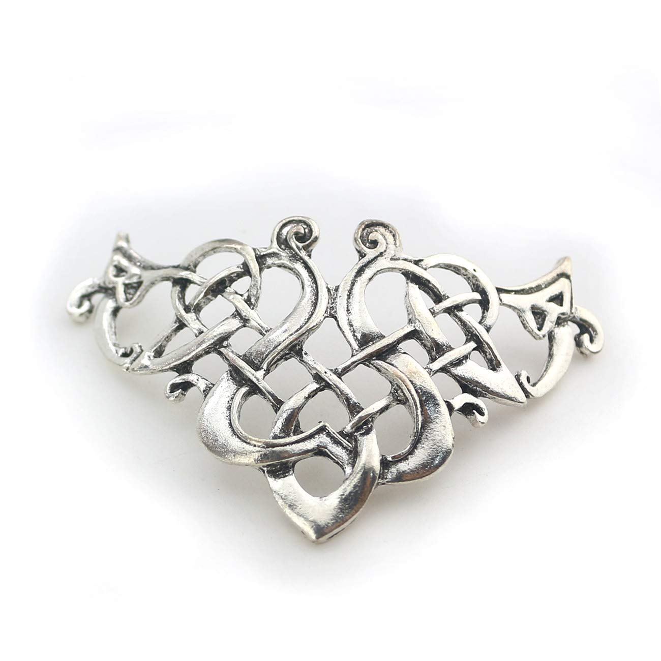Tinsow Silver Vintage Hair Clip, 2 Pcs Celtic Hair Slide Pins Accessories for Women (Style C H) Beauty & Personal Care Tinsow
