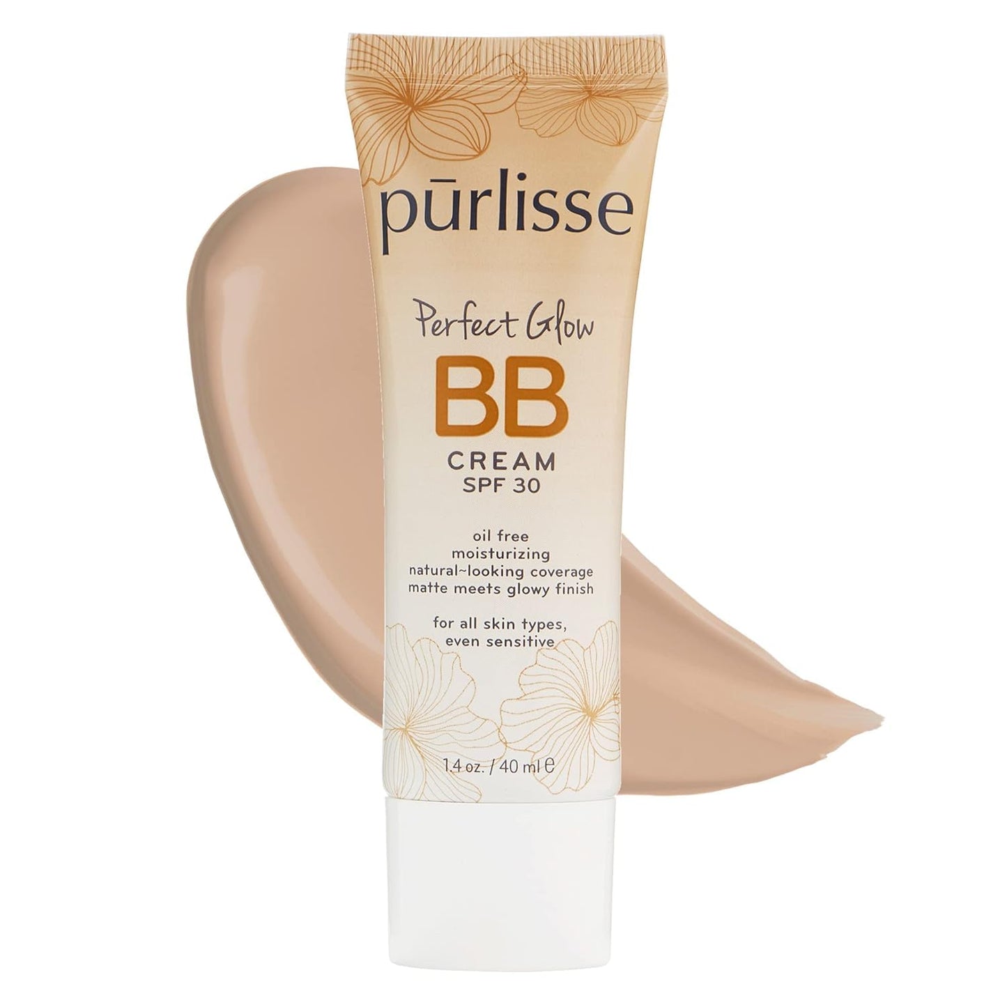 pūrlisse Perfect Glow BB Cream with SPF 30 - Matte Meets Dewy Finish - Enriched with Goji & Hawthorn Berry to Help Improve Skin Texture & Radiance Beauty & Personal Care pūrlisse
