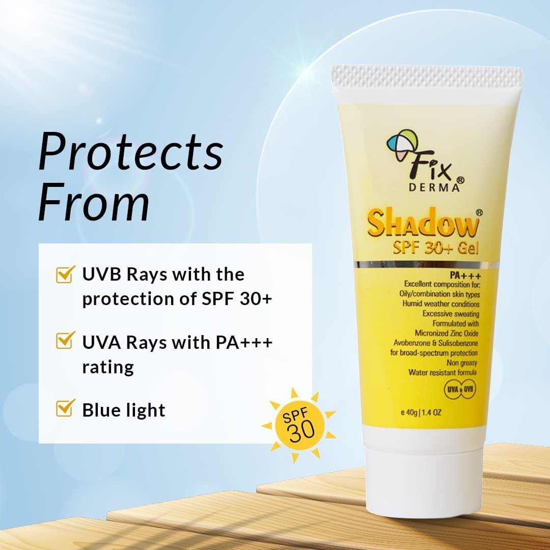 THRU Shadow Sunscreen SPF 30+ Gel Sunscreen For Oily Skin, Sun Screen Protector SPF 30 For Body & Face, Broad Spectrum For UVA & UVB Protection Non Beauty & Personal Care THRU