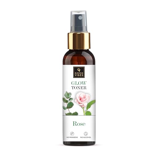 Good Vibes Rose Glow Face Toner Spray | Balances pH | Minimize Pores | Refreshing & Hydrating Facial Mist | Paraben & Alcohol Free | 4.06 Fl Oz/120ml Beauty & Personal Care Good Vibes