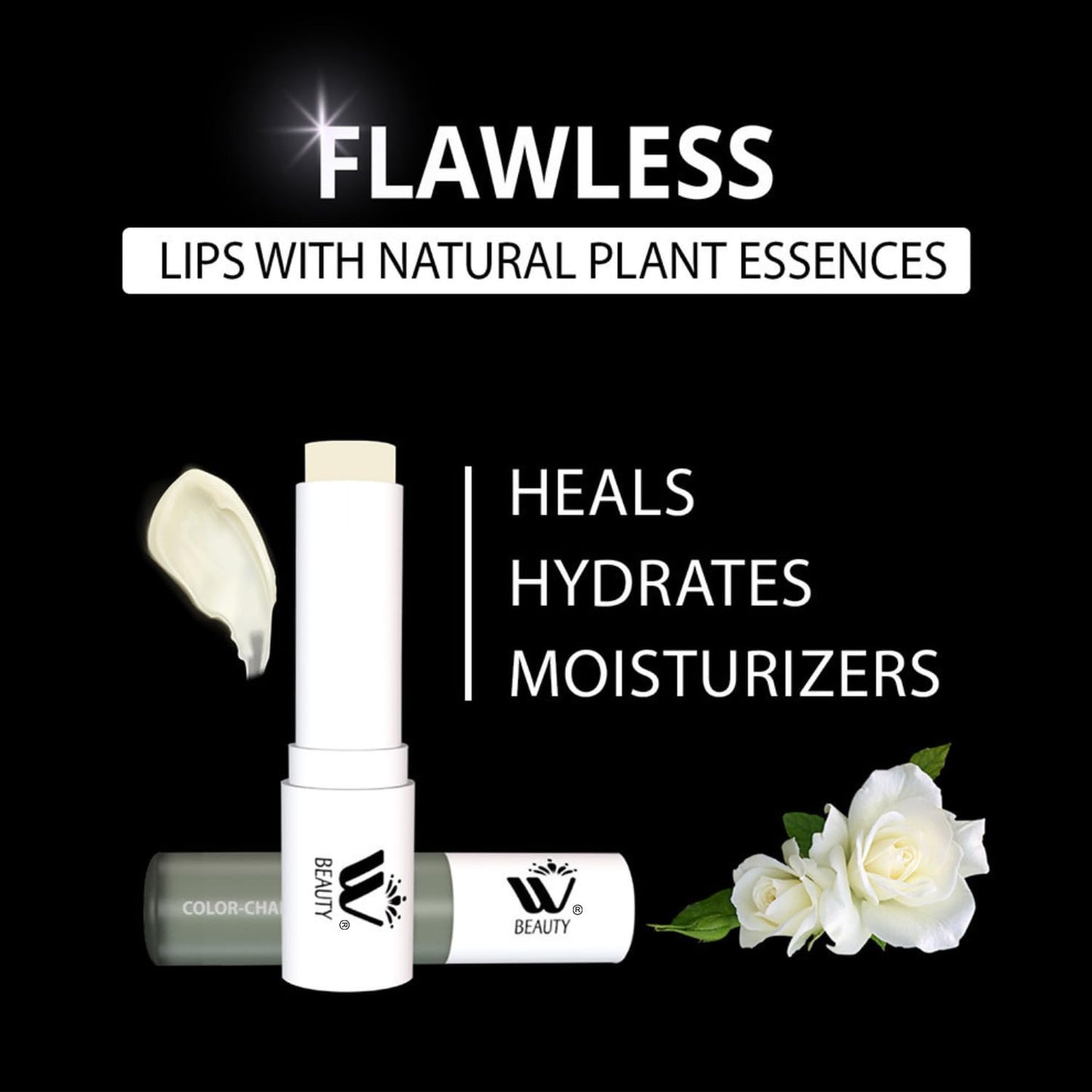 WBM Care Color Changing Lip Balm - Sustain, Repair, and Moisturize Your Lips with 3.3g of Nourishing Formula for Beautiful, Vibrant Color Beauty & Personal Care WBM