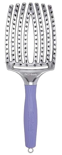 Olivia Garden FingerBrush Scalp-Hugging & Vented Combo Paddle Hair Brush (ionic & 100% boar bristles) FBCO-GD (Grande) Beauty & Personal Care Olivia Garden