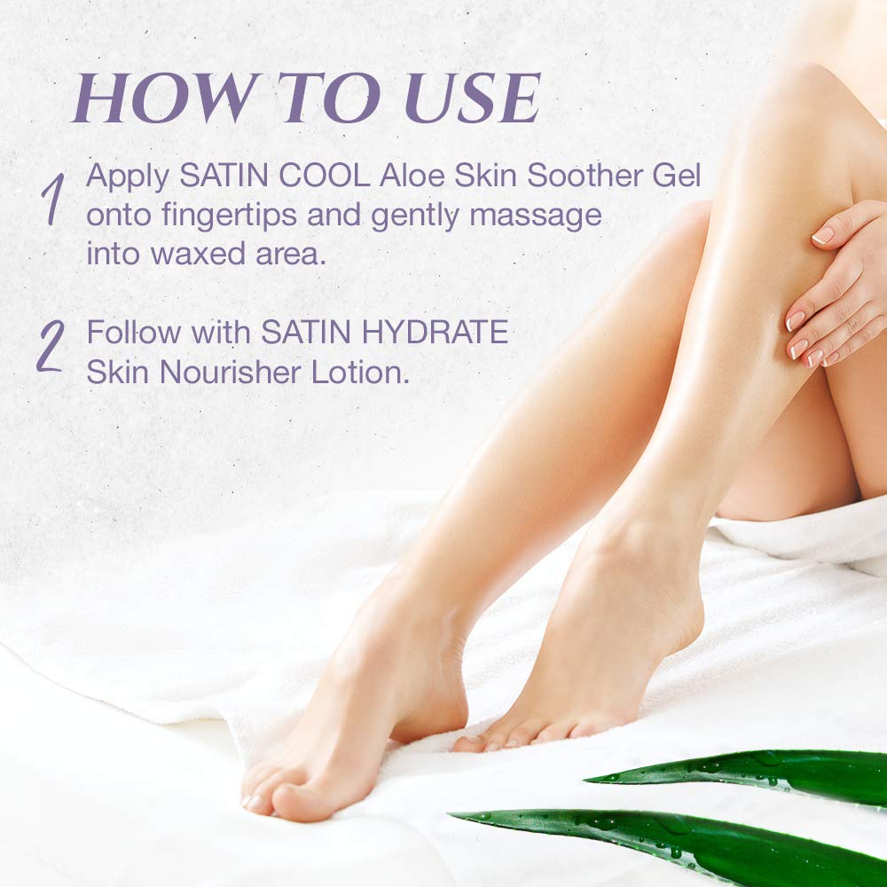 SATIN SMOOTH Aloe Vera Gel, Post-Wax Soothing Formula to Reduce Redness and Soothe Irritated Skin, Hydrating Care for Face, Body, and Hair, 16 fl oz. Beauty & Personal Care SATIN SMOOTH
