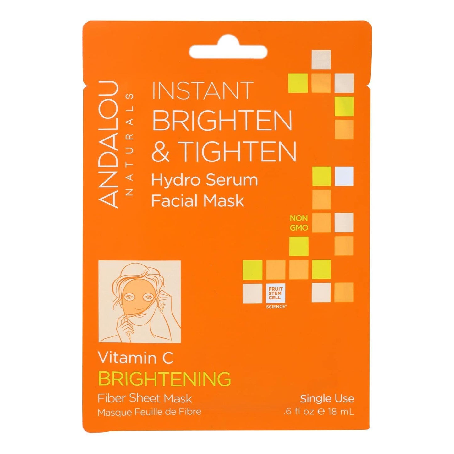 Instant Brighten & Tighten, Hydro Serum Facial Mask - Andalou Naturals (6 PACKS) Beauty & Personal Care Andalou Naturals