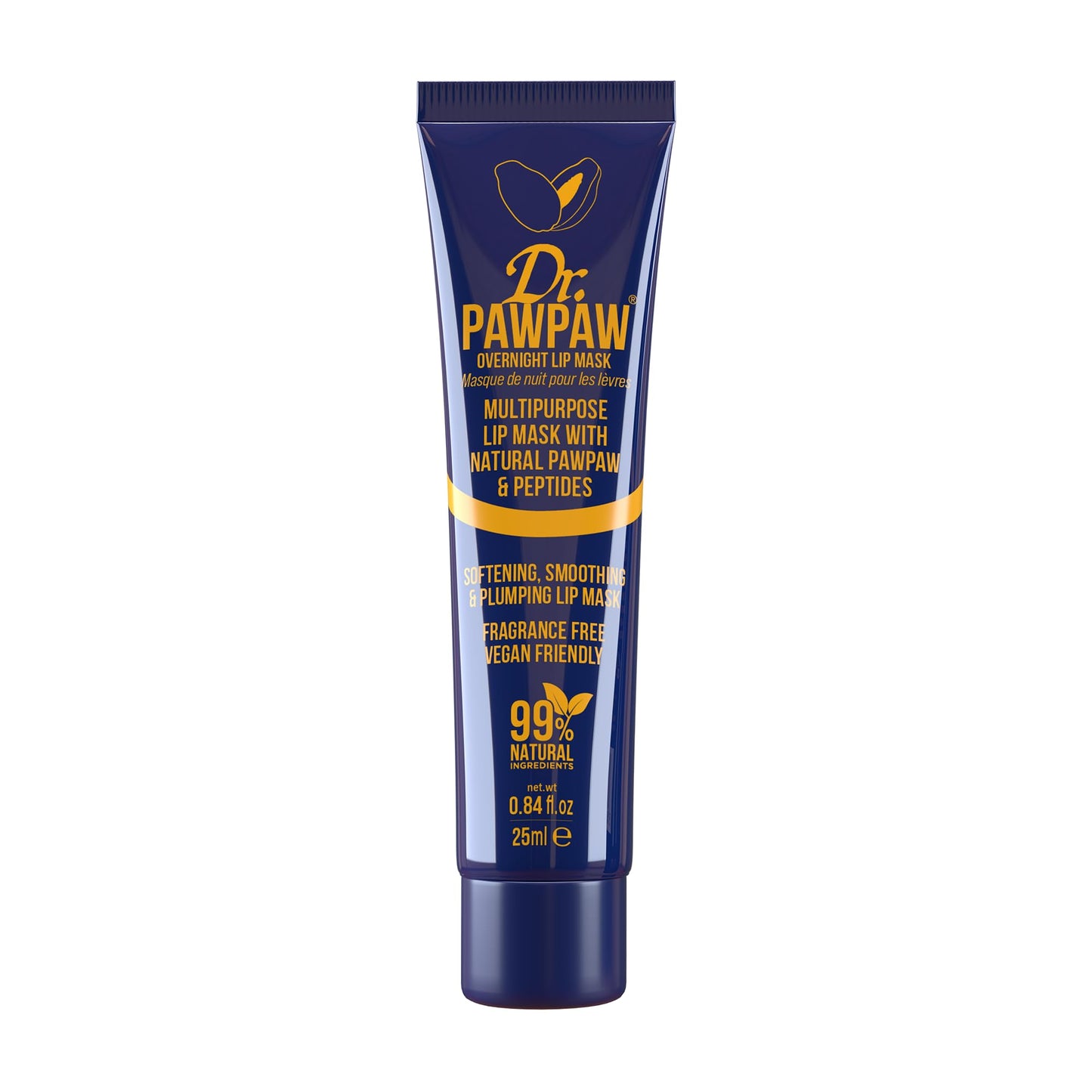 Dr. PawPaw Multipurpose Overnight Lip Mask - Lip Sleeping Mask with Peptides - Natural Lip Moisturizer for Plumper Lip - Cruelty Free - 0.84 oz Beauty and Personal Care Dr. PAWPAW ORIGINAL BALM