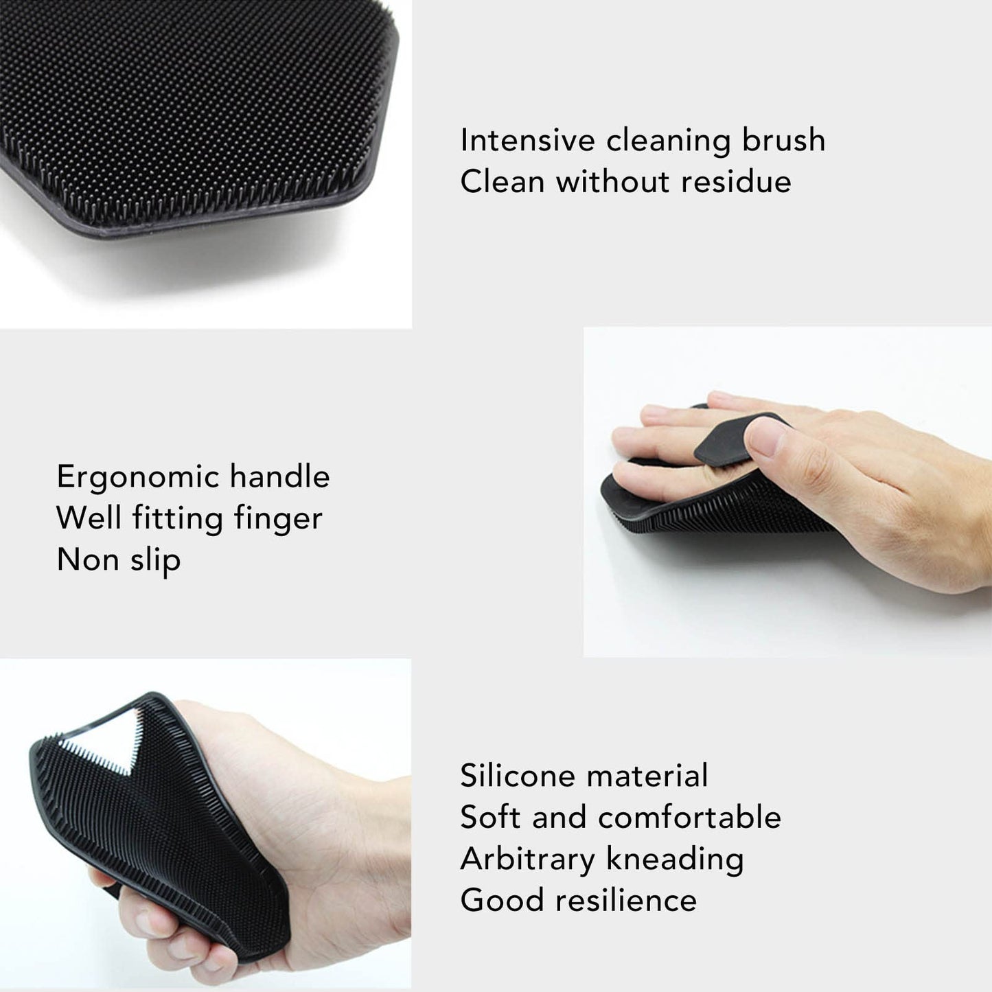 Exfoliating Body Scrubber with Hanging Hole,Soft Silicone Back Massage Pad,Portable Back Exfoliating Scrubber for Shower Beauty and Personal Care TYTOGE