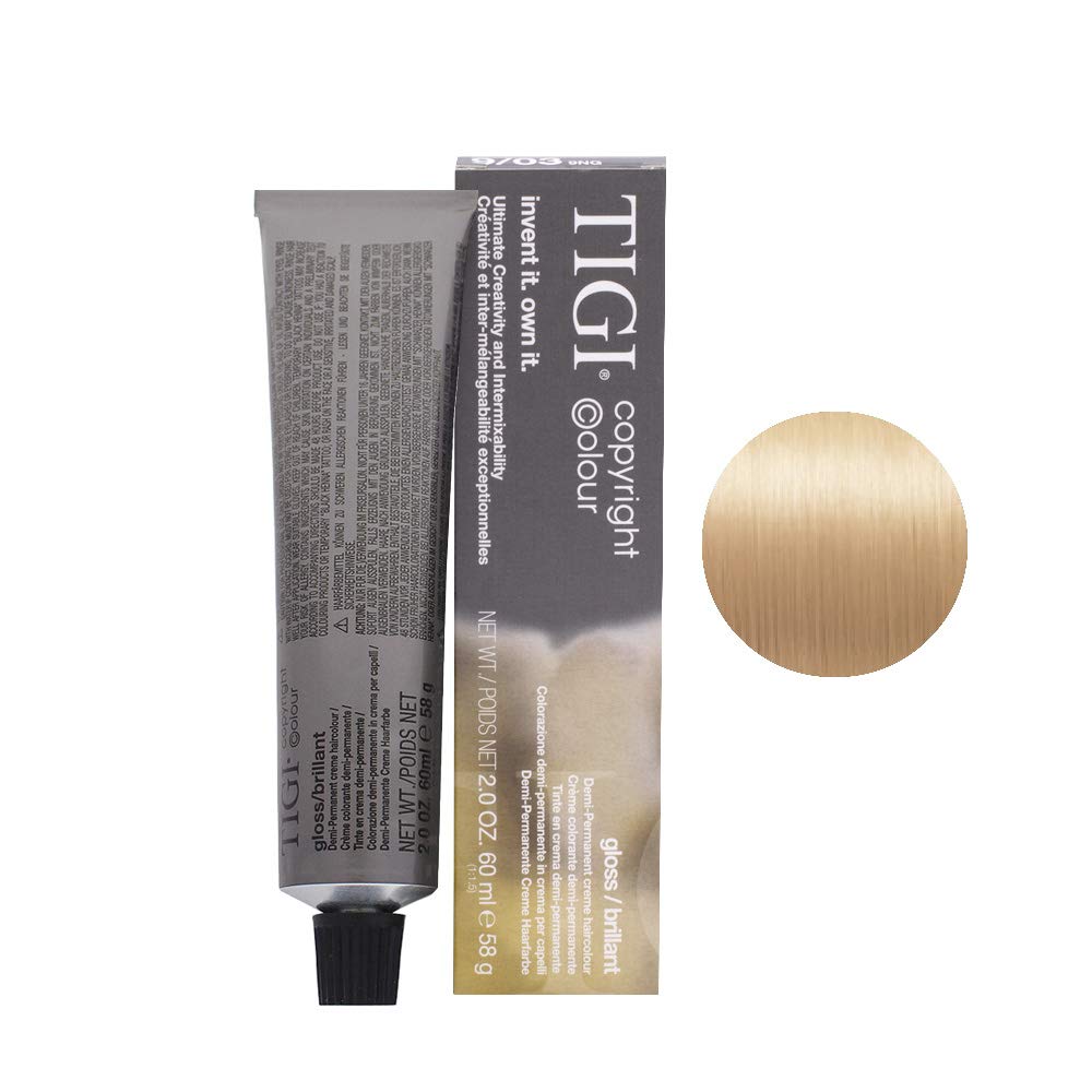 TIGI Colour Gloss Creme Hair Color for Unisex, No. 9/03 Very Light Natural Golden Blonde, 2 Ounce Beauty & Personal Care TIGI