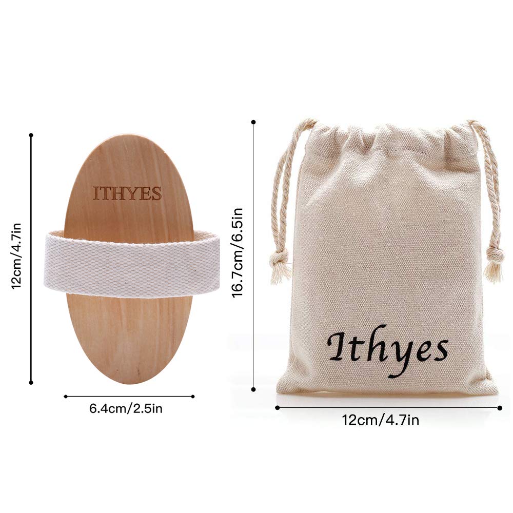 Ithyes Dry Brushing Body Brush Exfoliating Brush Natural Bristle Bath Brush for Remove Dead Skin Toxins Cellulite,Treatment,Improves Lymphatic Beauty & Personal Care Ithyes