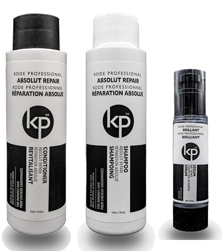 3PC Bundle: Kode Professional Absolut Repair Shampoo, Conditioner and 50ml Brilliant Serum (16oz Serum Kit) Beauty & Personal Care Belle of Hope Mara Ray