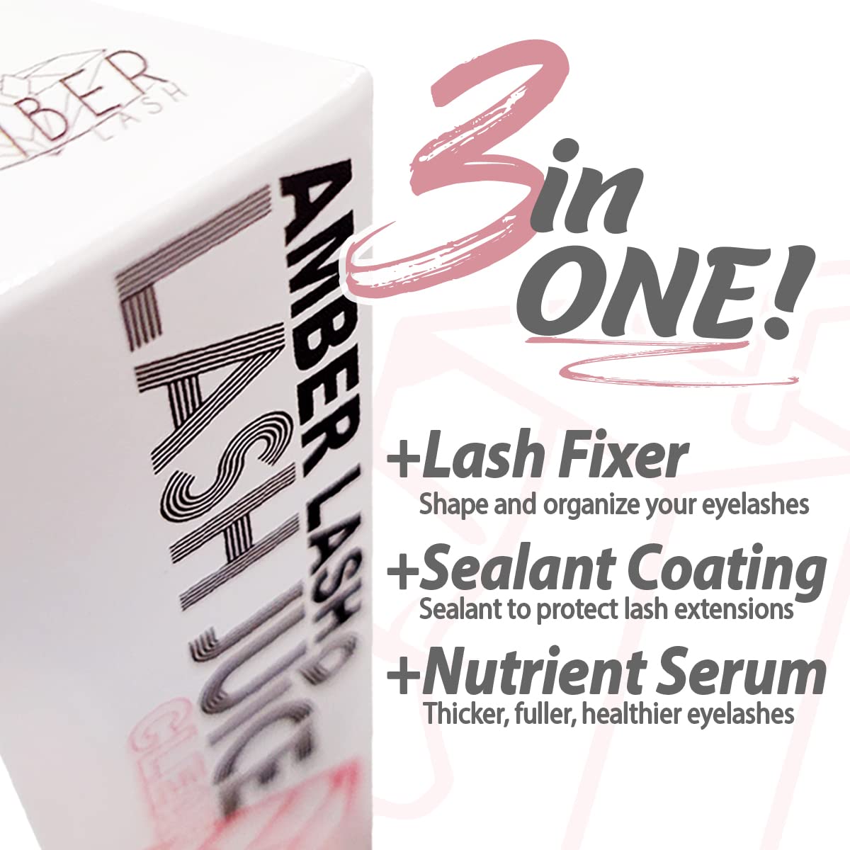 Lash Juice by Amber Lash, 3-in-1 Coating Essence and sealant for Eyelashes with Extensions and or Lift Perm, Protect and Nourish to Promote Healthy Beauty & Personal Care Amber Lash