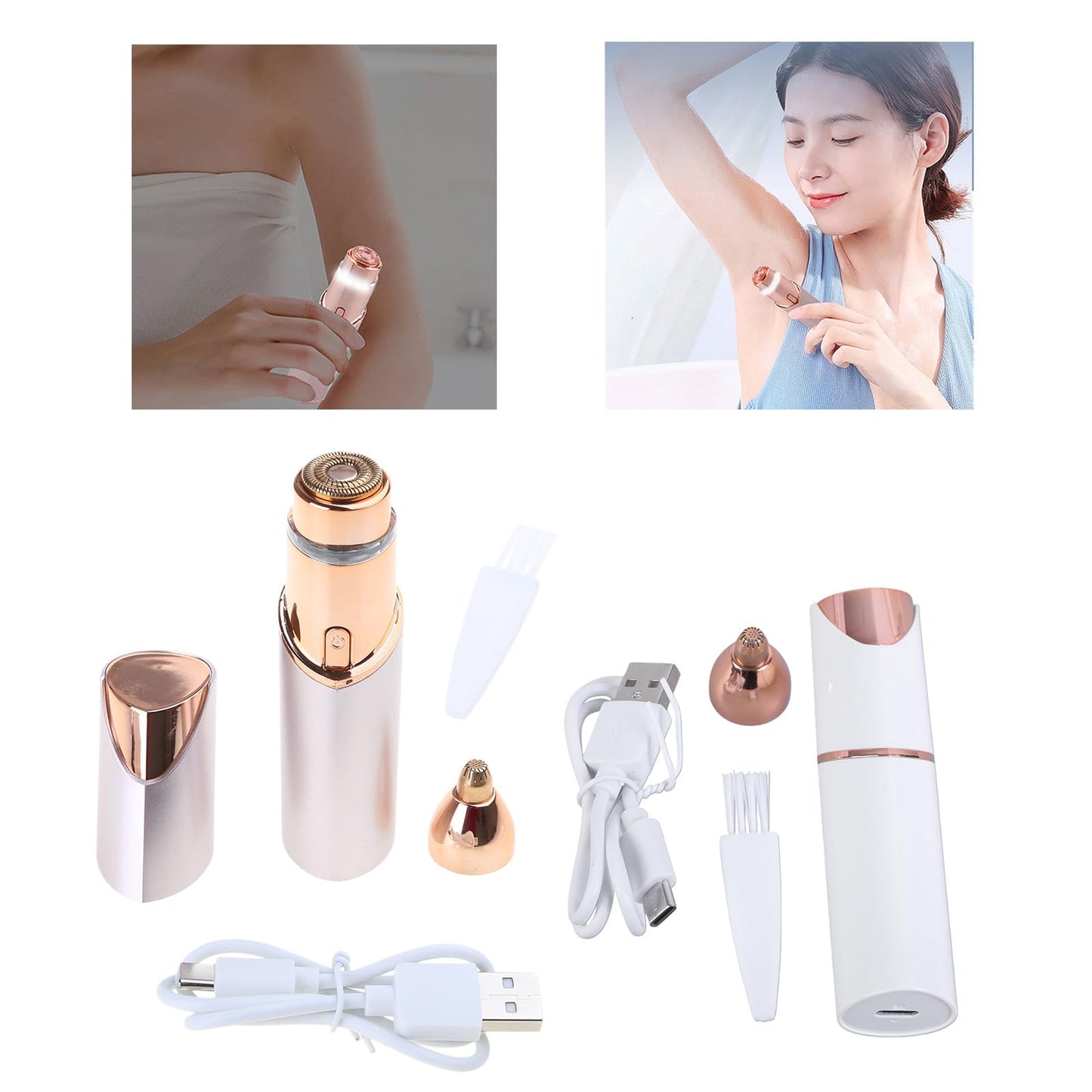 Women's Electric Face Hair Remover USB Rechargeable Hair Removal Face Shaver for Smooth Skin Skin Friendly Hair Remover Beauty and Personal Care Shurhome