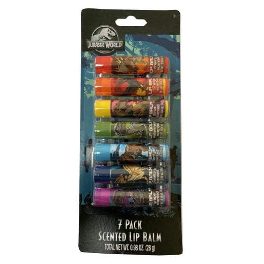 Taste Beauty Jurassic World 7-Pack Variety Scented Lip Balm - Moisturizing Lip Balms & Moisturizers - Ages 8+ Beauty and Personal Care Taste Beauty