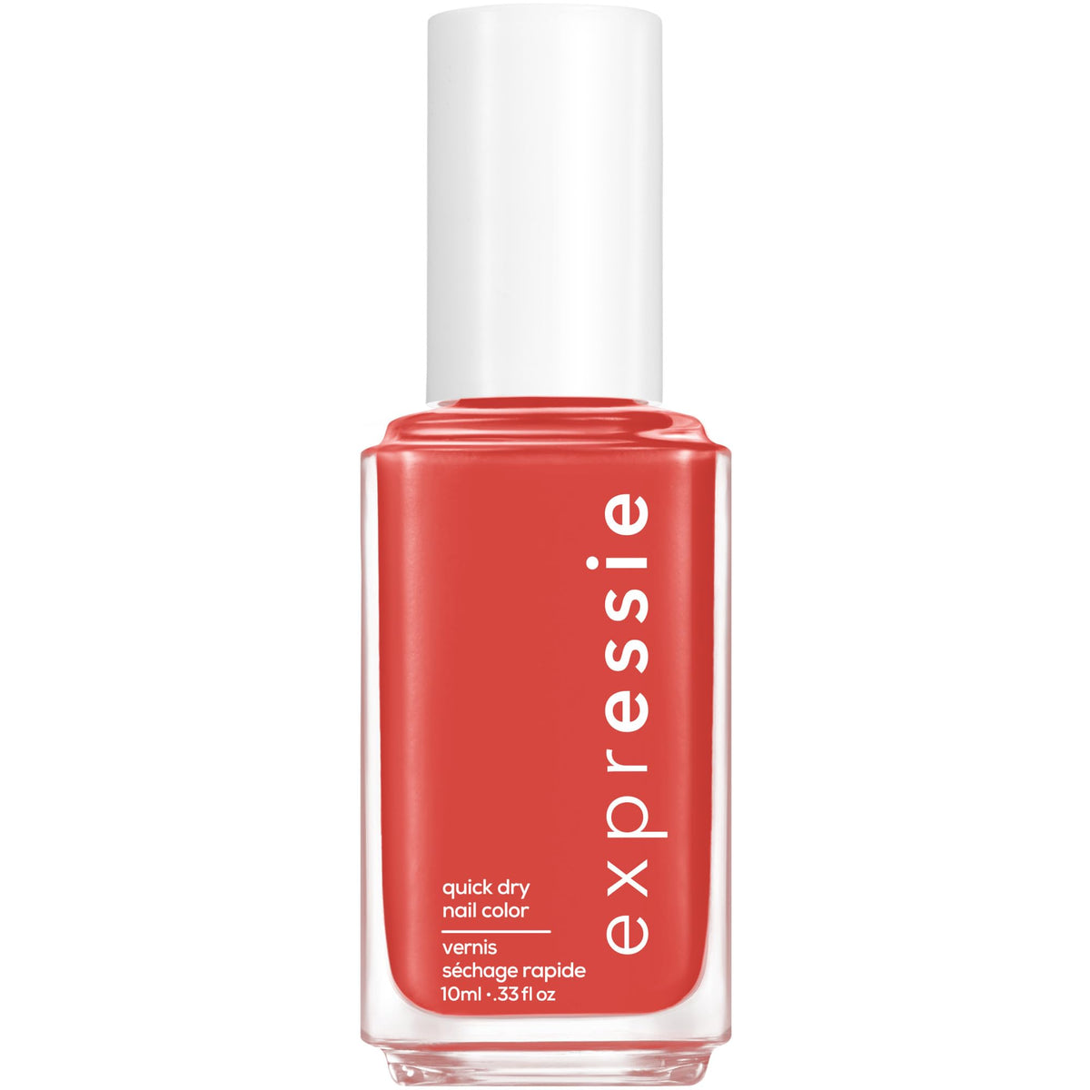 essie Expressie Nail Polish, Quick-Dry Brick Red Nail Polish, Vegan, Hustle N' Bustle, 0.33 fl oz