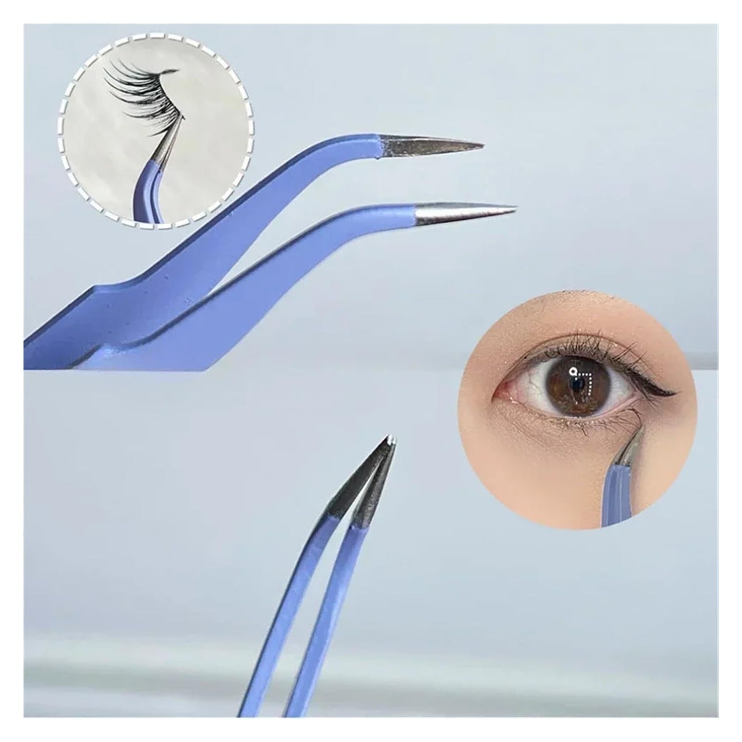 Stainless Steel Colored Straight + Curved Tweezers For Nail Art Sticker Rhinestones Picking Tool Eyelash Makeup DIY Tweezer Tool(Straight Curved 4) Beauty and Personal Care ZXYZXYZZ