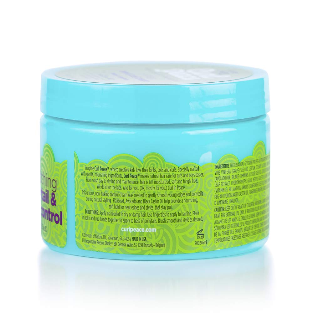 Just For Me Curl Peace Smoothing Ponytail & Edge Control - Finishes & Holds, Contains Flaxseed, Avocado Oil & Black Castor Oil, 5 oz Beauty & Personal Care Just For Me