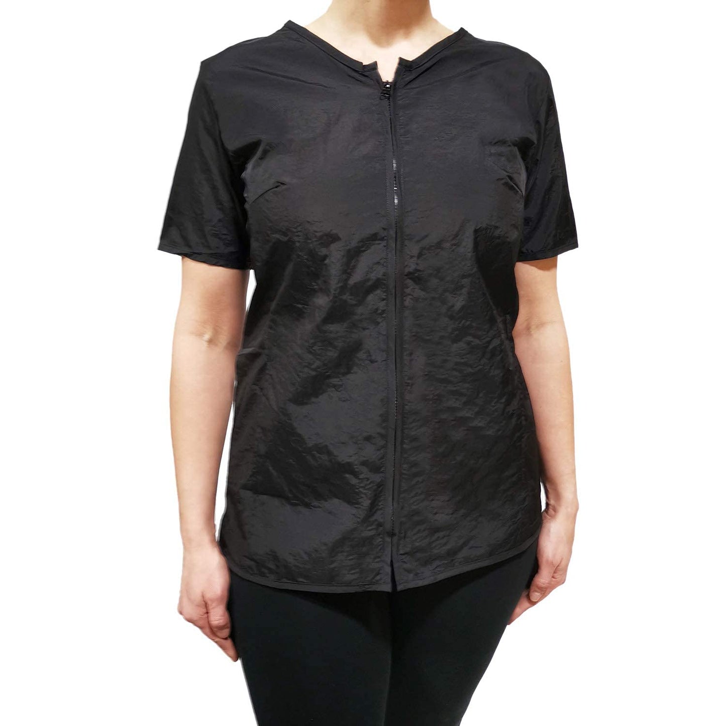CHARLENE Ivy Short Sleeves Jacket, Mesh Back Hair Water Repellent - Taffeta, Lace, and Mesh Details - Zipper Closure - Machine Washable - Stylish Beauty & Personal Care CHARLENE