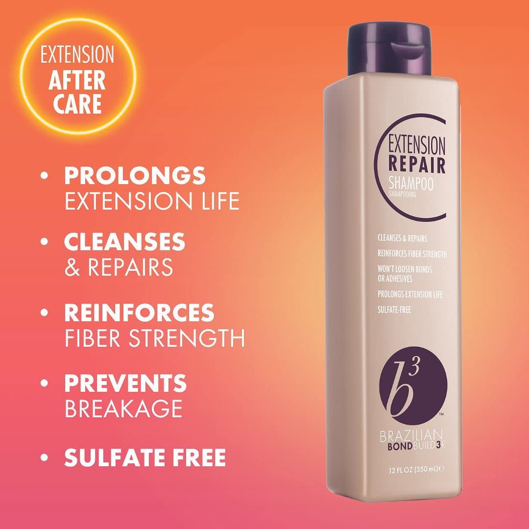 B3 Brazilian Bondbuilder Extension Shampoo/Conditioner/Refresh Trio Pack 28.75 fl oz (3 Count) For Extensions - Repairs, Hydrates and Blends All Hair Beauty & Personal Care B3 BRAZILIAN BONDBUILDER