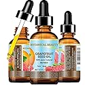 GRAPEFRUIT SEED OIL. 100% Pure / Natural / Undiluted /Refined COLD PRESSED CARRIER OIL (Not Essential Oil). 0.5 Fl.oz.- 15 ml. For Skin, Hair and Lip Beauty & Personal Care Botanical Beauty