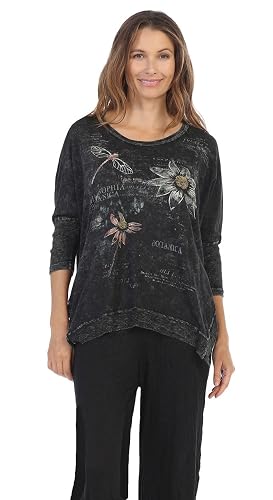 Jess & Jane Botanique, Mineral Washed Cotton Slub Dolman Sleeve Rib Detail Tunic Beauty & Personal Care Jess N Jane