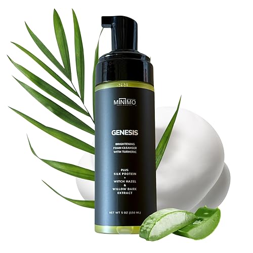 Minimo Bath & Body Genesis Sulfate-Free Turmeric Facial Cleanser | Turmeric Foaming Cleanser For Sensitive Skin | Facial Wash For Women & Men, Oily Beauty & Personal Care Minimo Bath & Body