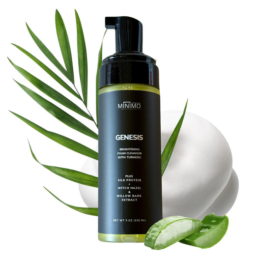 Minimo Bath & Body Genesis Sulfate-Free Turmeric Facial Cleanser | Turmeric Foaming Cleanser For Sensitive Skin | Facial Wash For Women & Men, Oily Beauty & Personal Care Minimo Bath & Body