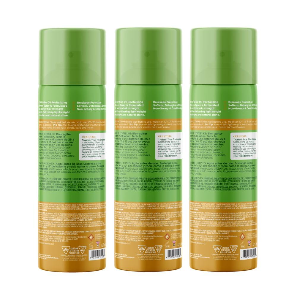 ORS Olive Oil Revitalizing Sheen Spray with Rosemary, Batana & Biotin Oil 10 Ounces (Pack of 3) Beauty & Personal Care ORS