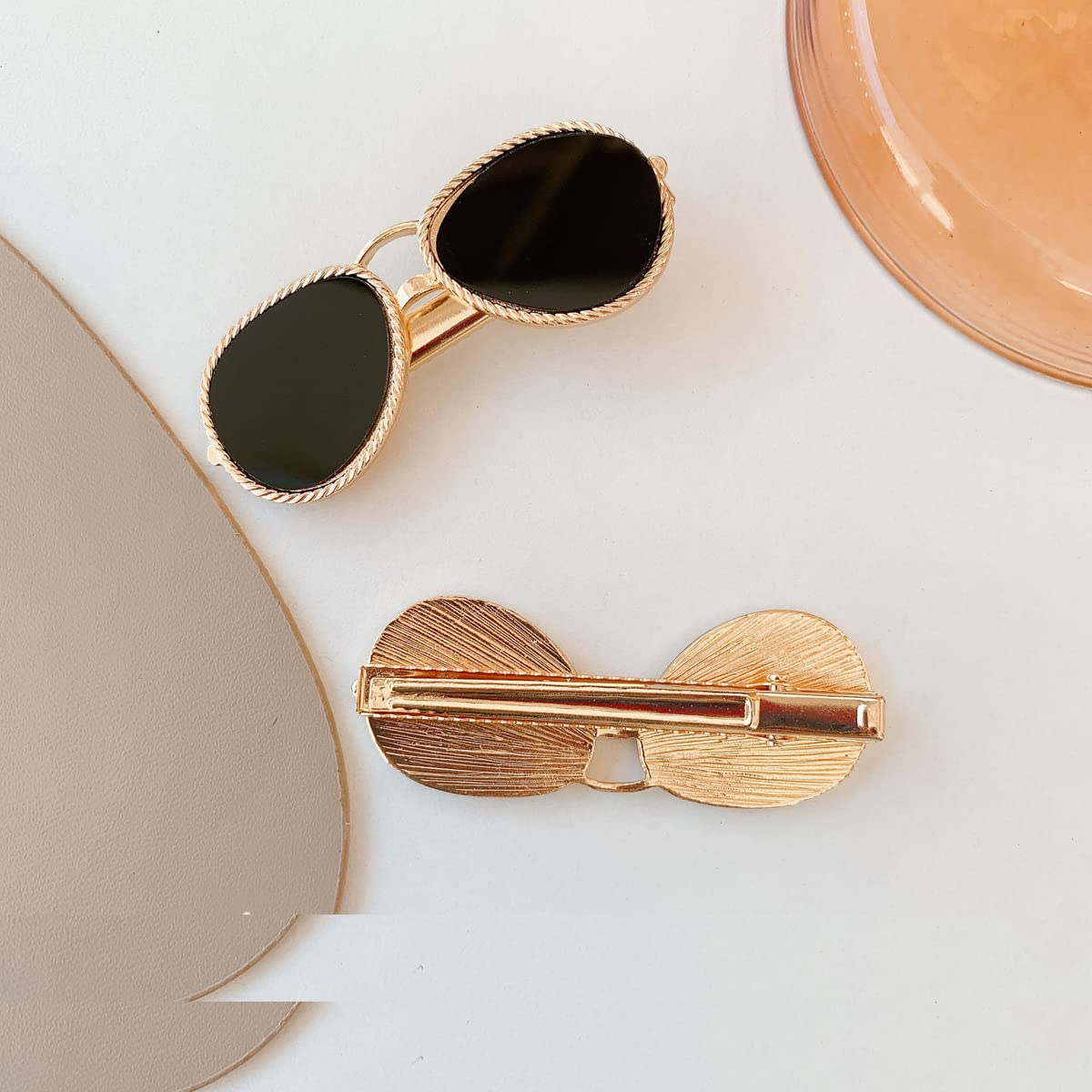 4Pcs Mini Creative Sunglasses Shape Hair Clips Metal Alligator Hair Side Clip Hair Pins Hair Barrettes Hair Accessories for Women Girls Birthday Beauty & Personal Care luzen