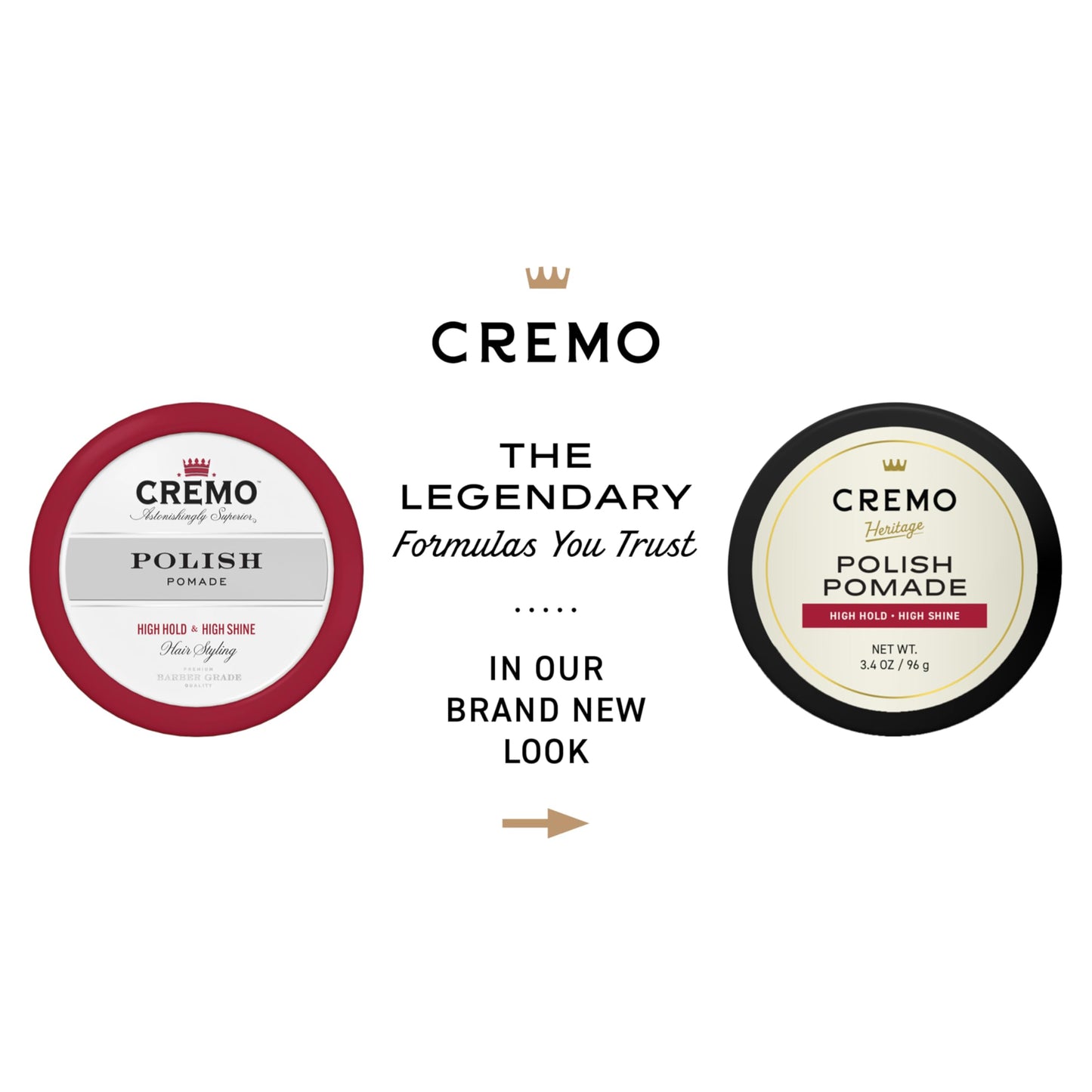 Cremo Hair Styling Shine Pomade for Men - Premium Barber Grade Shine Pomade for Hair Styling, 3.4 Oz Beauty & Personal Care Cremo