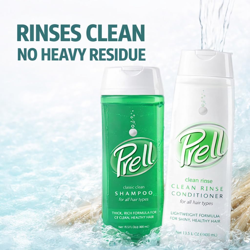 Prell 2-in-1 Shampoo & Conditioner - Classic Clean Deep Cleansing & Lightweight Conditioning for Shiny Healthy Hair | 13.5 oz Beauty & Personal Care Prell