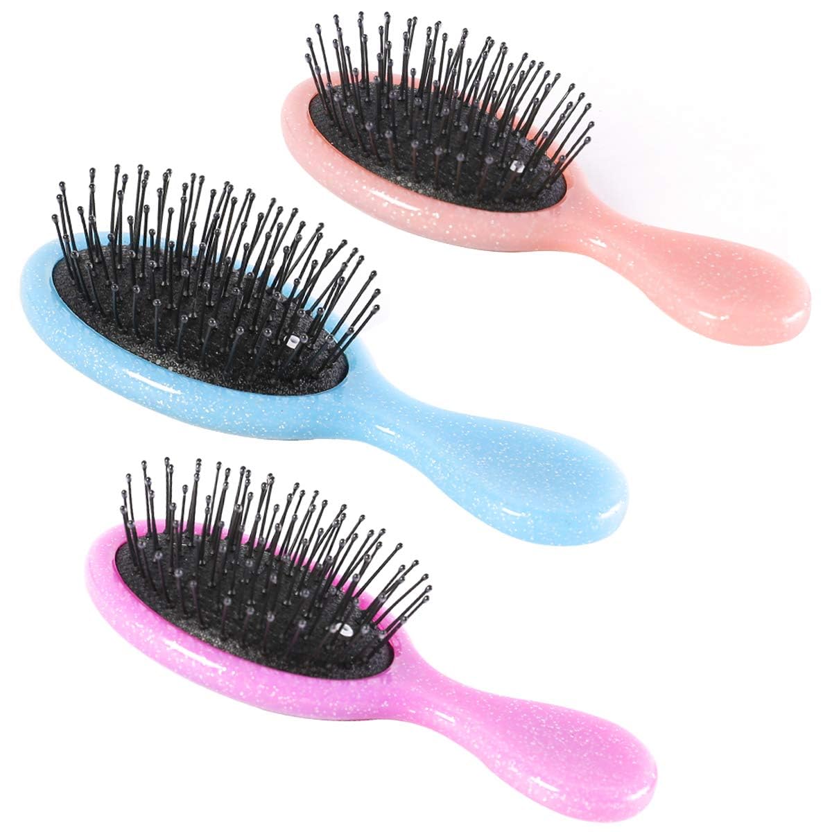 Toddler Detangler Hair Brush Travel Detangling Brushes 3Pcs Women Valentines Day Best Gift Small For Baby Kids Pocket hairbrush Pro, for Curly Wet Dry Beauty & Personal Care Woplagyreat