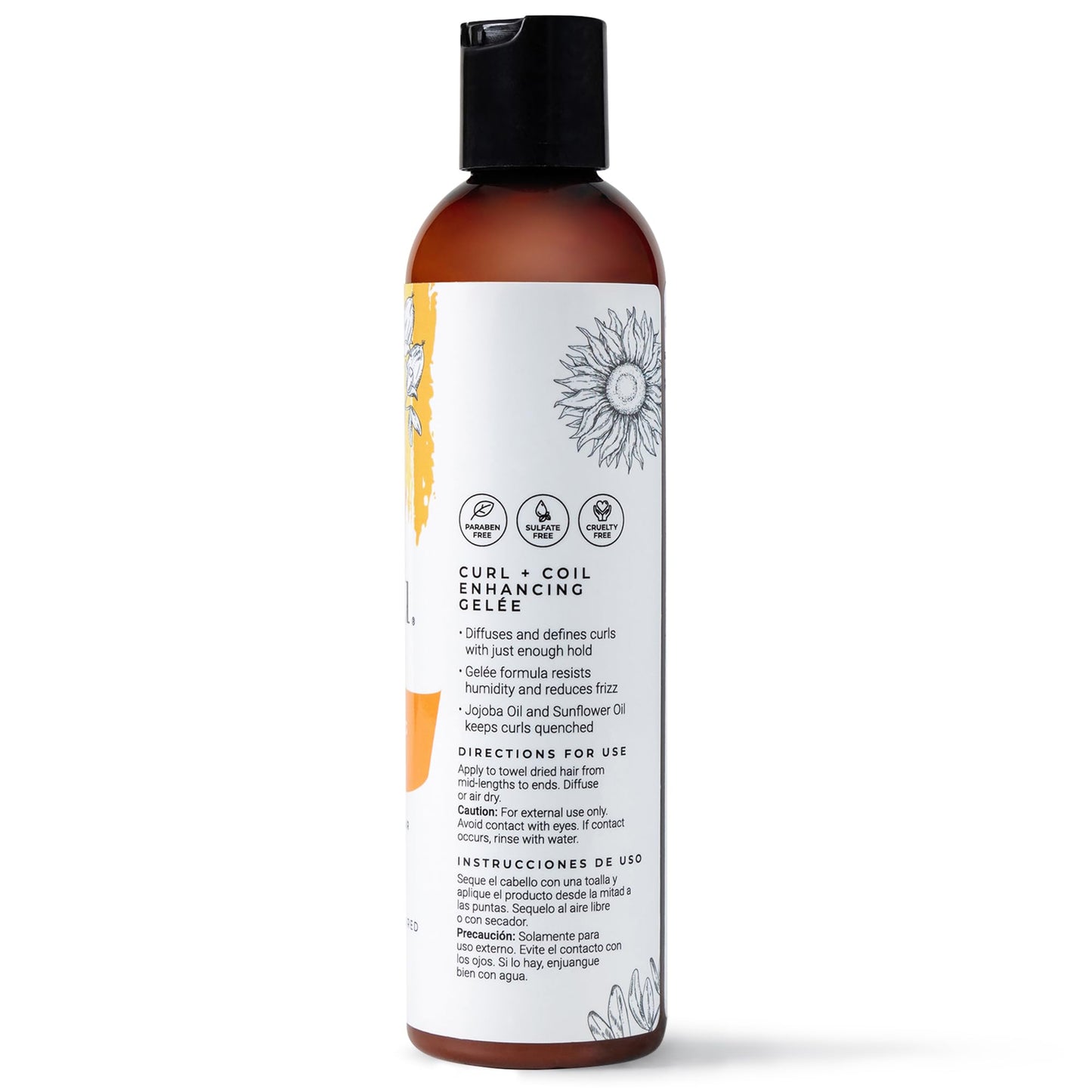 CIBU Curl + Coil Enhancing Gelée - Curl Defining Gel for Curly Hair and Wavy Hair - Lightweight Gel with Argan, Jojoba and Sunflower Oil to Reduce Beauty & Personal Care CIBU