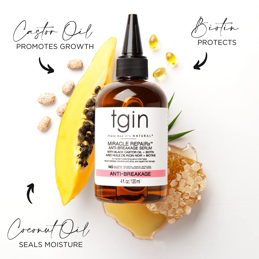 tgin The Growth Package: MRx Strengthening Shampoo and Conditioner, MRx Protective Leave In Conditioner, MRx Anti-Breakage Serum - Gift Set Beauty & Personal Care Thank God It's Natural