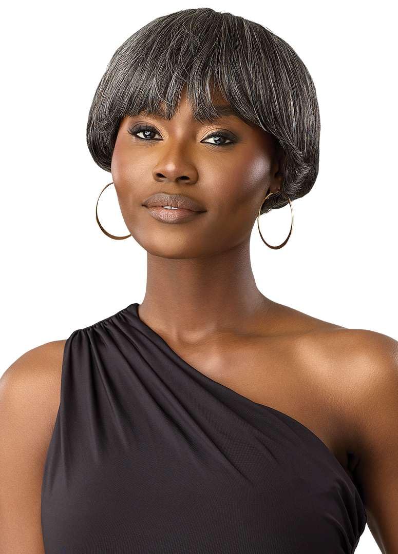 Outre Fab & Fly Full Cap Wig Gray Glamour - Human Hair - Mikah (HL34/51)