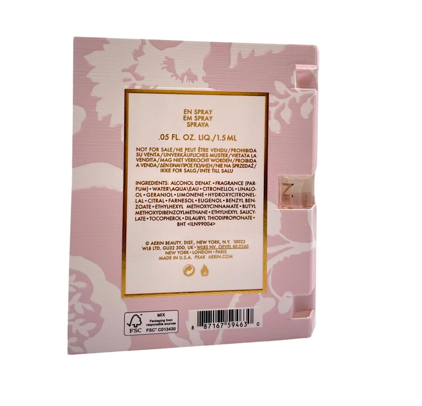 AERIN Rose de Grasse Joyful Bloom Eau de Parfum Spray, 0.05 Ounces Beauty & Personal Care AERIN