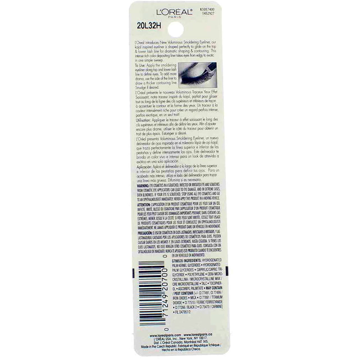 L’Oreal ParisVoluminous Smoldering Liner, Black [645] 0.09 oz (Pack of 3) Beauty & Personal Care L'Oreal Paris