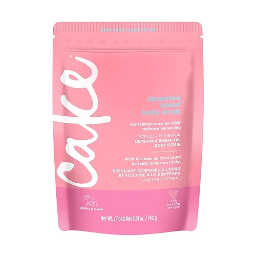 Cake Beauty Desserted Island Vegan Body Sugar Scrub - Shea Butter, Demerara Sugar & Coconut Oil - Gentle Exfoliating Hand, Leg, Foot & Body Sugar Soap Beauty & Personal Care Cake Beauty