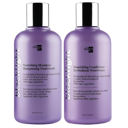 Oligo Professionnel - Blacklight Nourishing Shampoo & Conditionner for blondes - Sulfate-Free - Vegan - For color treated hair- Hydrating formula Beauty & Personal Care Oligo Professionnel