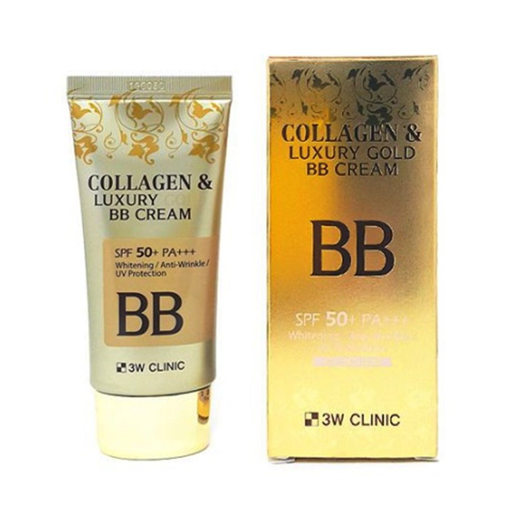 3W CLINIC Collagen & Luxury Gold BB Cream 1.69Oz SPF50+/PA+++ Wrinkle Care Beauty & Personal Care 3W Clinic