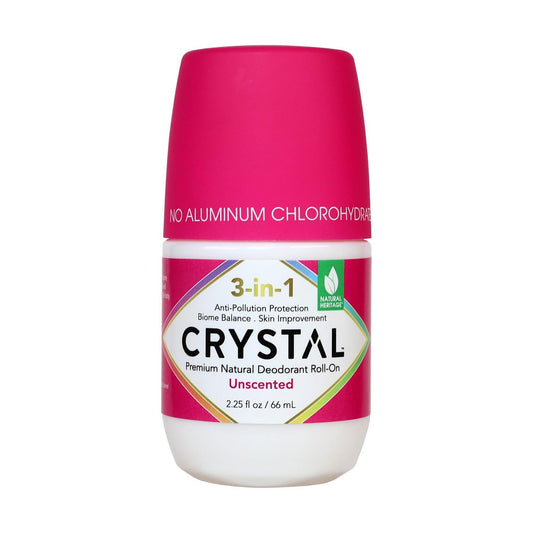Crystal 3-in-1 BioHealth Deodorant, Unscented, Natural Odor Protection with Aloe & Hyaluronic Acid, Microbiome-Friendly, Moisturizing, Anti-Pollution Beauty and Personal Care Crystal Essence