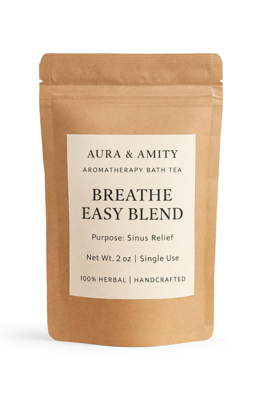 Aura & Amity Botanical Bath Tea - Herbal Soak Bags for Sinus Relief - 100% Natural, Handcrafted, Single Use Spa Ritual (Eucalyptus) Beauty and Personal Care Aura & Amity