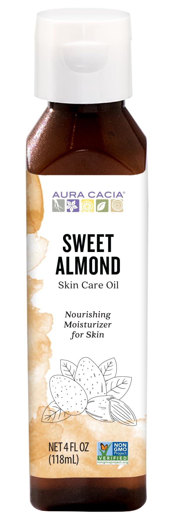 Aura Cacia Sweet Almond Skin Care Oil, 4 Oz (Pack of 1) Beauty & Personal Care Aura Cacia