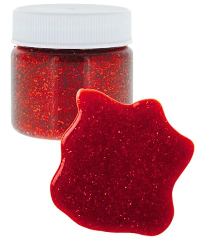 Sparkling Red Glitter Fake Blood - 1 oz | Realistic Halloween Costume Makeup for Gory Effects and Special Effects, Beauty in Glitter Infused Halloween Beauty & Personal Care Liquid Latex Fashions