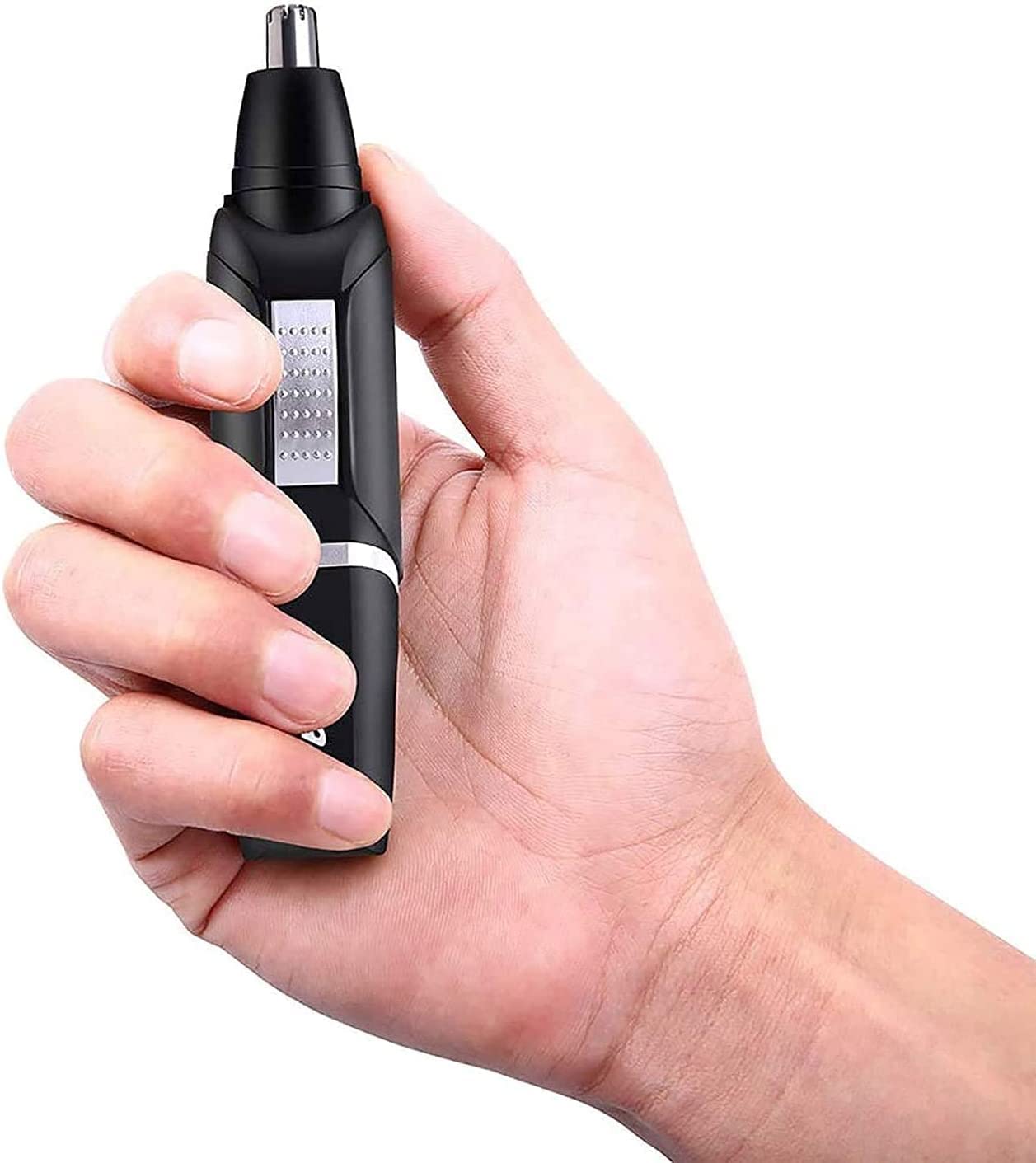 LEONYS Ear, Nose & Brow Trimmer Clipper - Painless Eyebrow & Facial Hair Trimmer for Men & Women, Battery Operated, Waterproof, Electric Groomer, Easy Beauty and Personal Care LEONYS