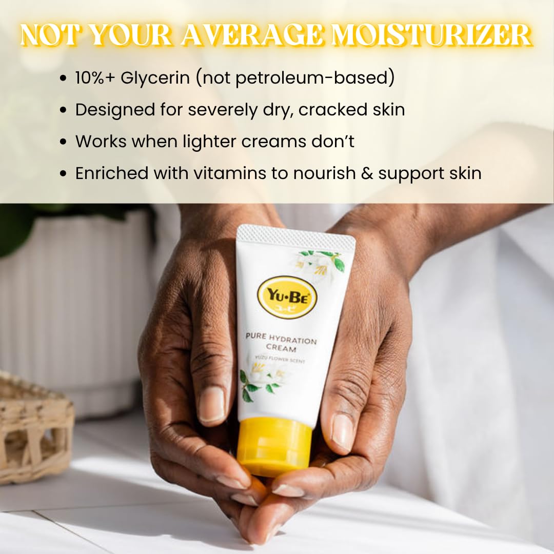 Yu-Be Yuzu Pure Hydration Cream (Duo): Body & Hand Cream - Vegan Skin Care Cream for Sensitive & Dry Skin - Soothing Yuzu Flower Extract - Day & Night Beauty & Personal Care Yu-Be