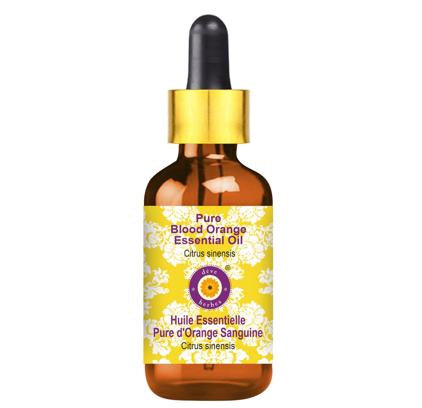 dève herbes Blood Orange Essential Oil (Citrus sinensis) with Glass Dropper - Pure - Non-Sticky - Non-Greasy - Lightweight - Men & Women - All Skin Beauty and Personal Care dève herbes