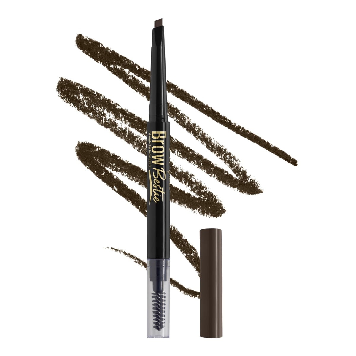L.A. Girl Brow Bestie Auto Pencil W/Spoolie, Deep Brown GBP377