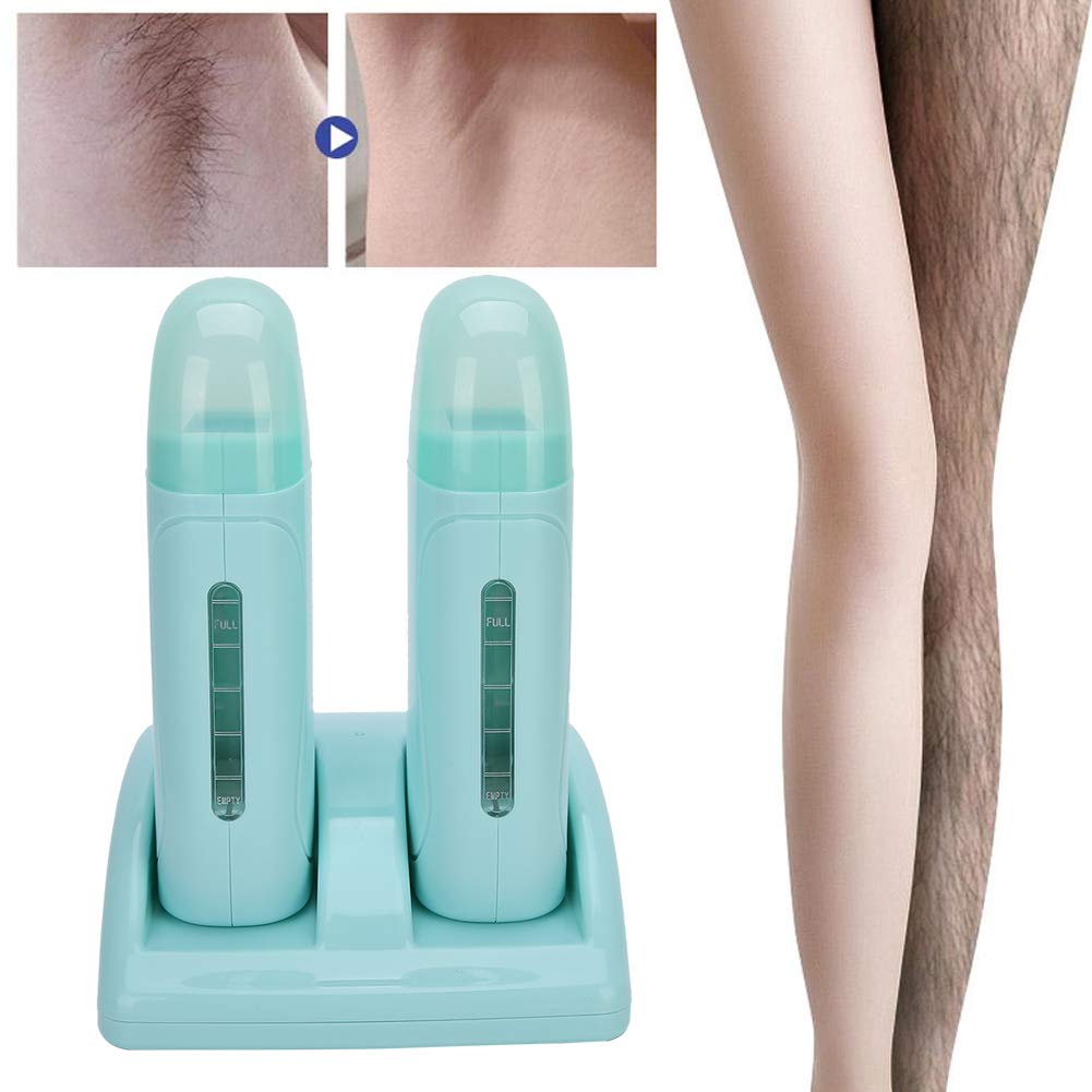Waxing Machine Hair Removal Kit, Double Wax Heater, Cyan Painless For Home Wax Warmer (110V, US) Beauty and Personal Care HURRISE